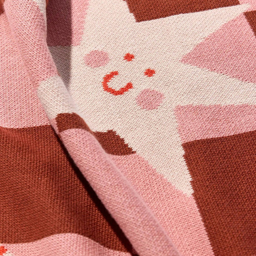 Moon + Stars Knit Mini Blanket