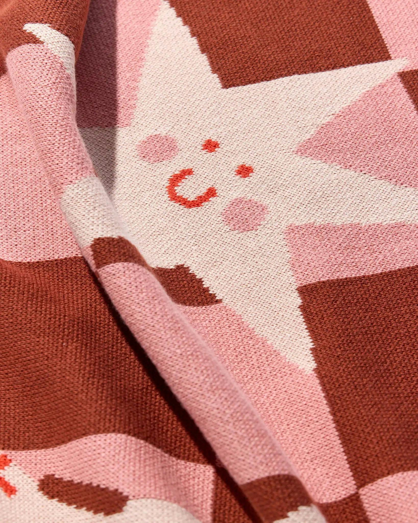 Moon + Stars Knit Mini Blanket