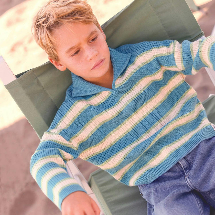 BONTON Blue Fish Leonard Sweater
