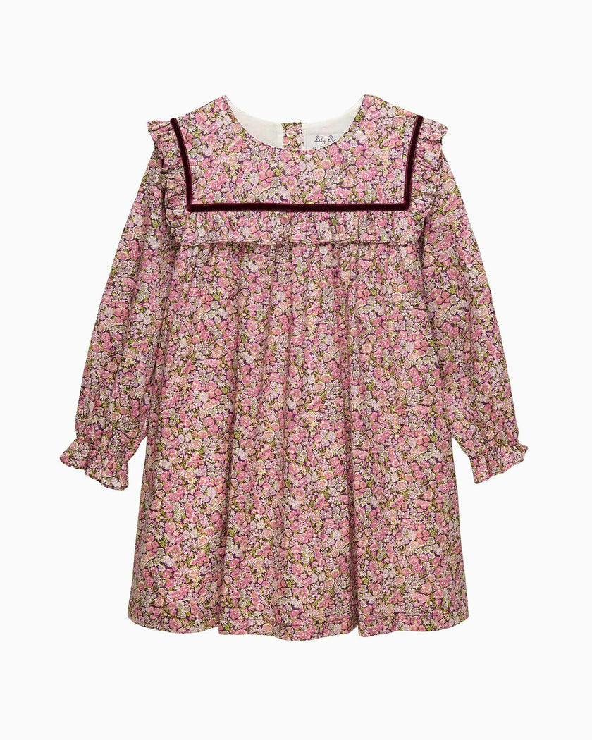 Floral Ruffle Dress in Chive