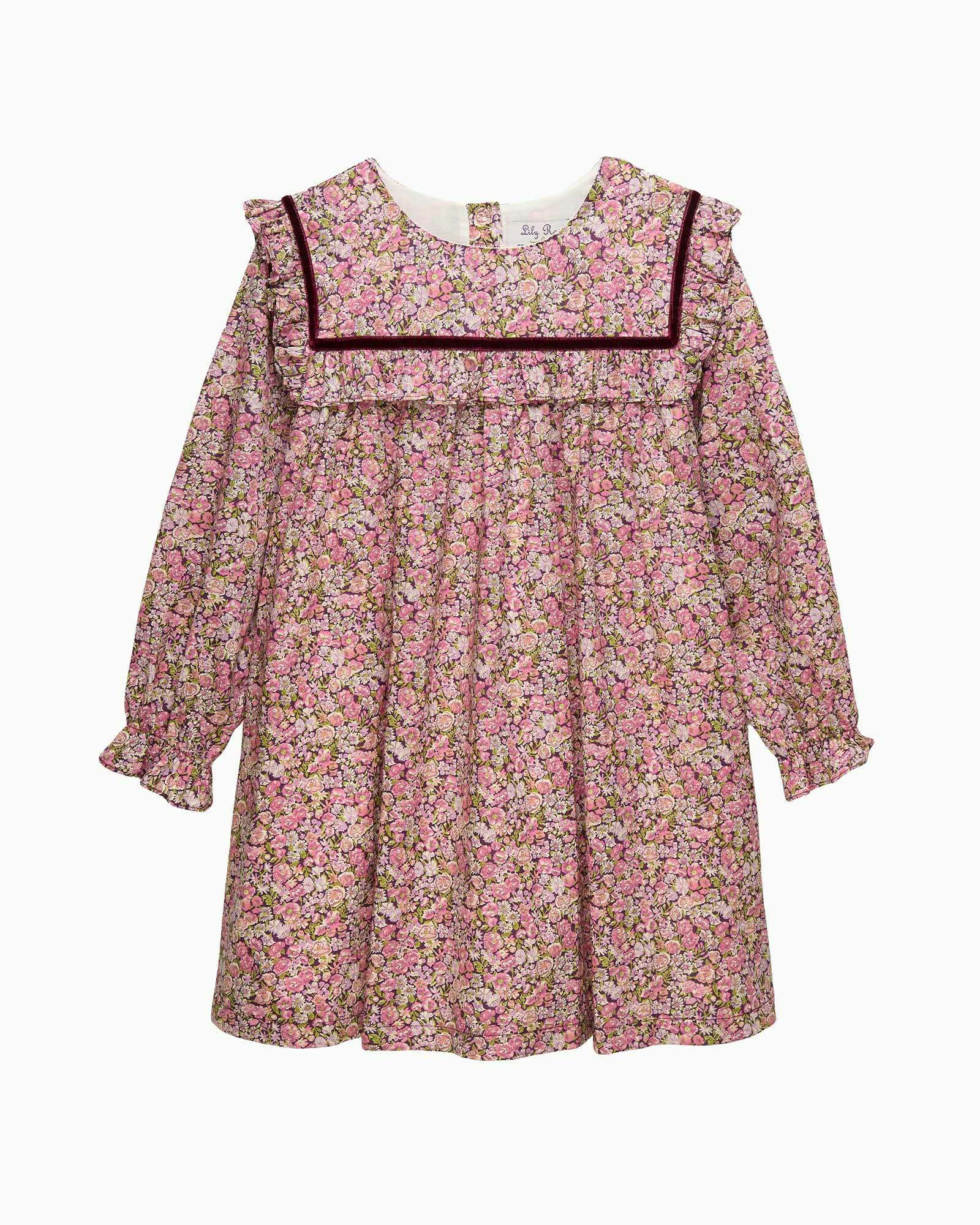 Floral Ruffle Dress in Chive