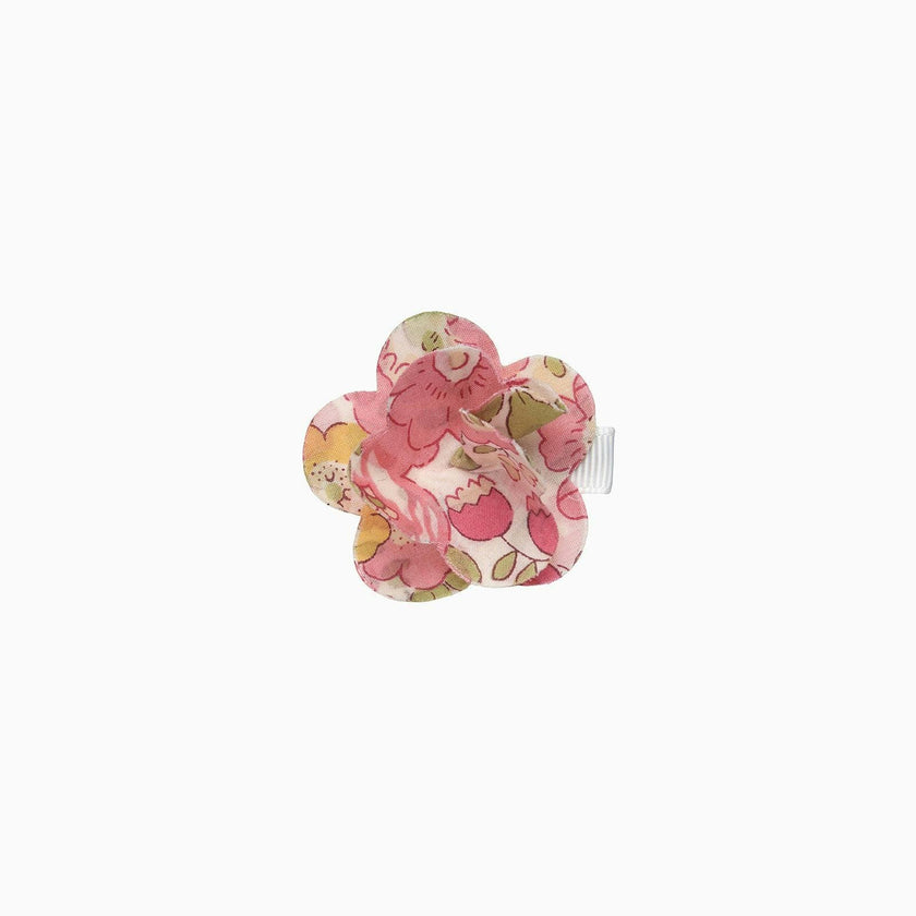 Flower Hair Clip in Peach Sparkle Betsy