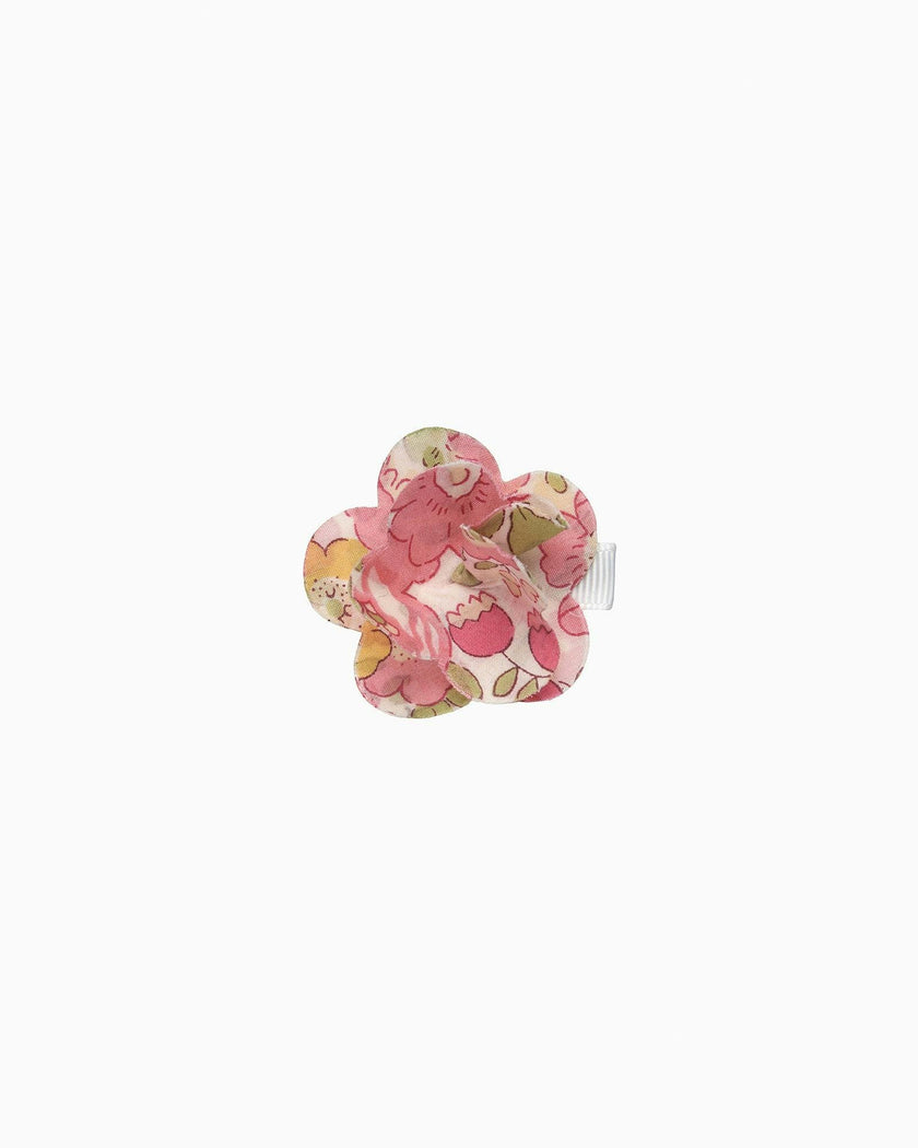 Flower Hair Clip in Peach Sparkle Betsy