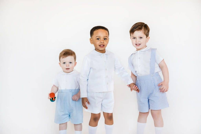 White Pique Eton Suit