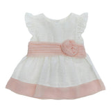 White Floral Street Tulle Dress