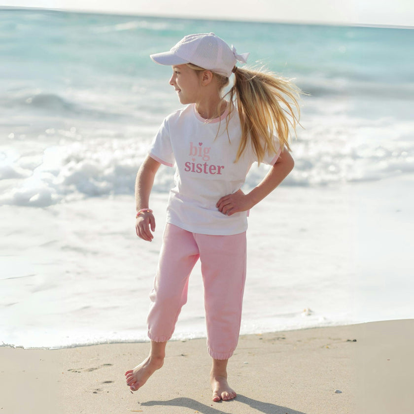 Customizable Bow Baseball Hat in Pink Seersucker (Baby/Toddler, Youth)