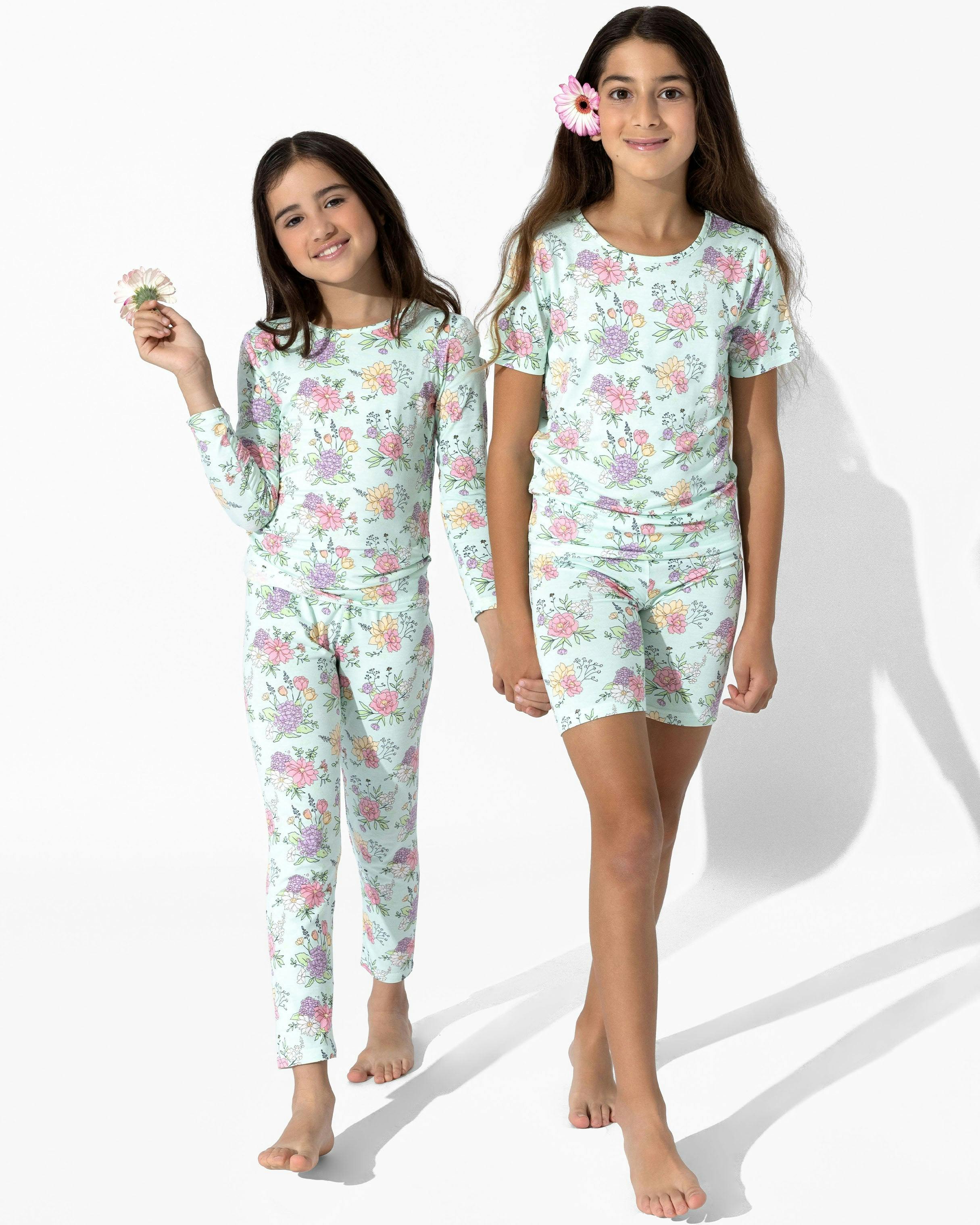 Petals & Posies Bamboo Kids Pajama Short Set