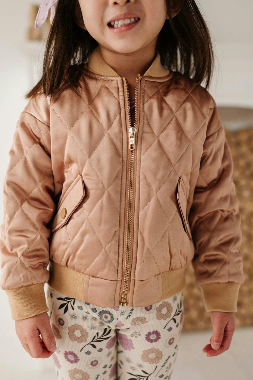 Girls Bomber Jacket in Desert