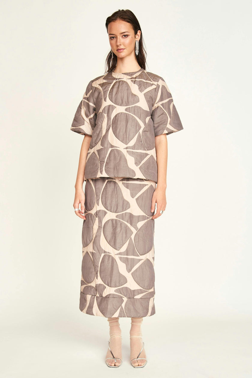 Lombok Skirt in Charcoal Jurassic