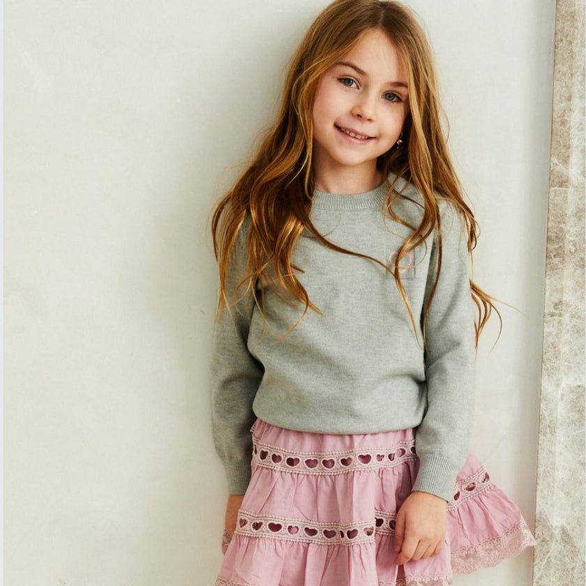 Sofia Heart Bow Lace Mini - Ballet Pink
