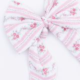 Winding Roses Stripe - Large Bow