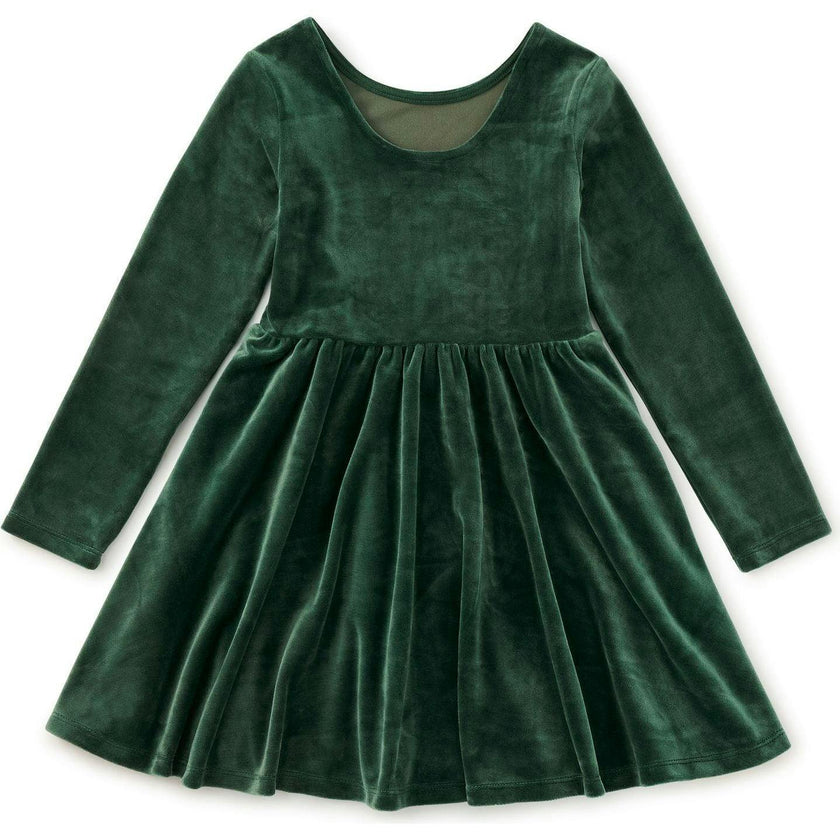 Velour Ballet Dress, Green