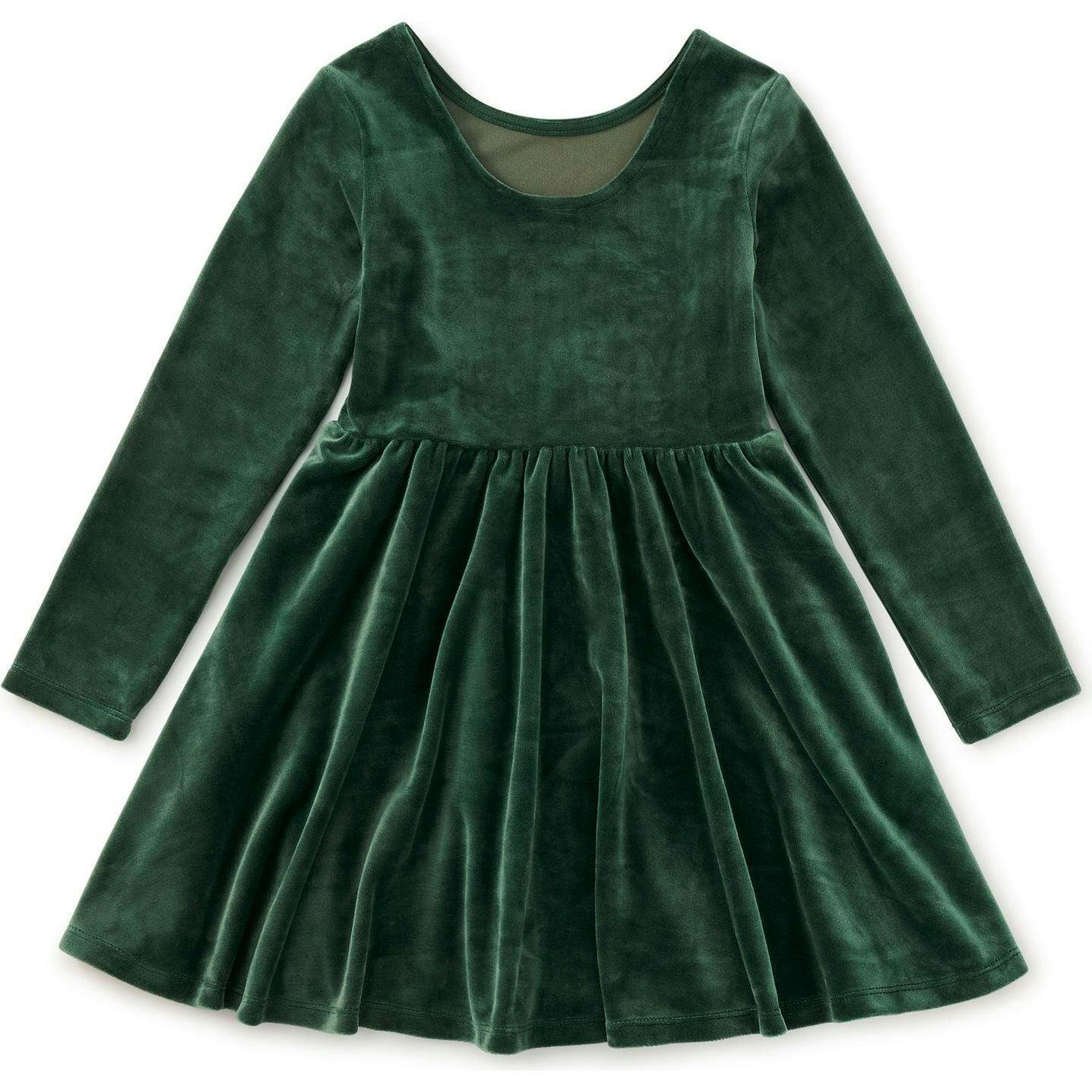 Velour Ballet Dress, Green
