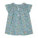 Made With Liberty Fabric Smocked Girls Blouse Soleil
