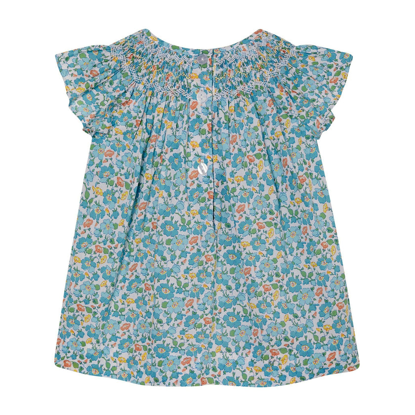 Made With Liberty Fabric Smocked Girls Blouse Soleil