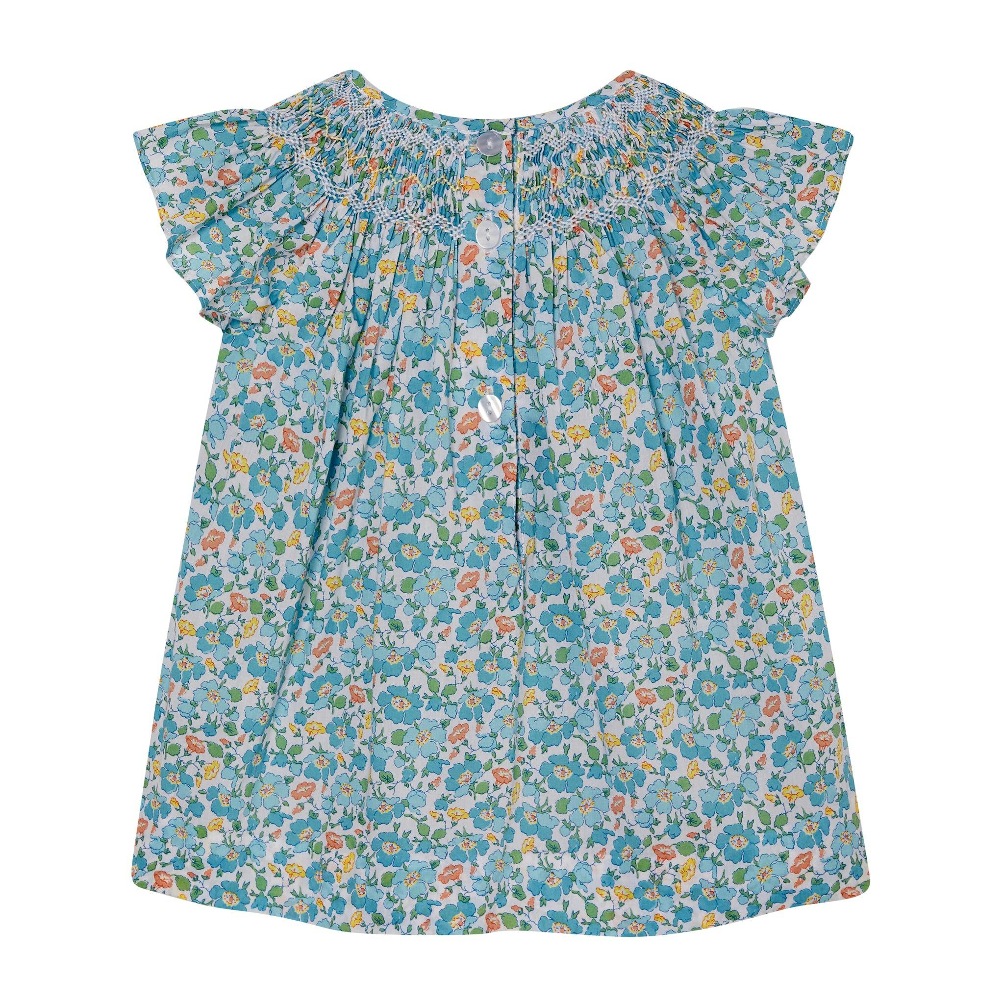 Made With Liberty Fabric Smocked Girls Blouse Soleil
