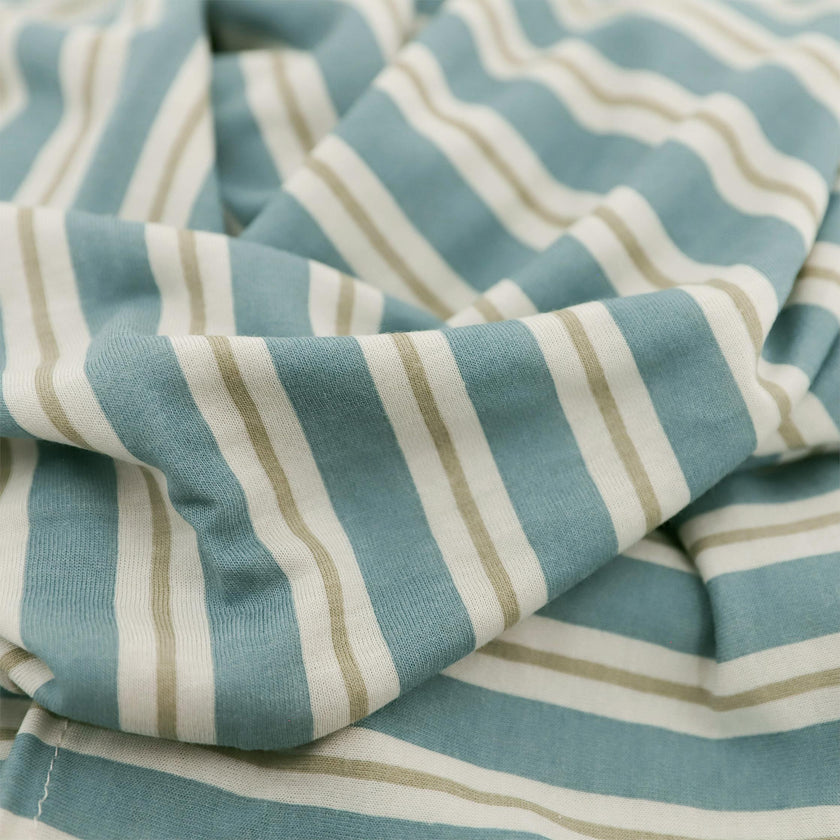 Stretch Knit Swaddle Blanket - Blue Vintage Stripe