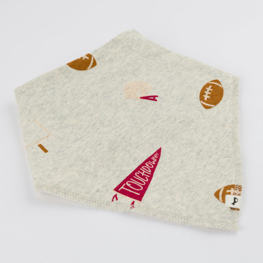 Football Print Baby Rib Bandana Bib