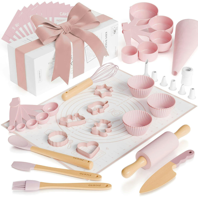 Kid Safe Cooking Tools - Kids Baking Set Gift for Girls