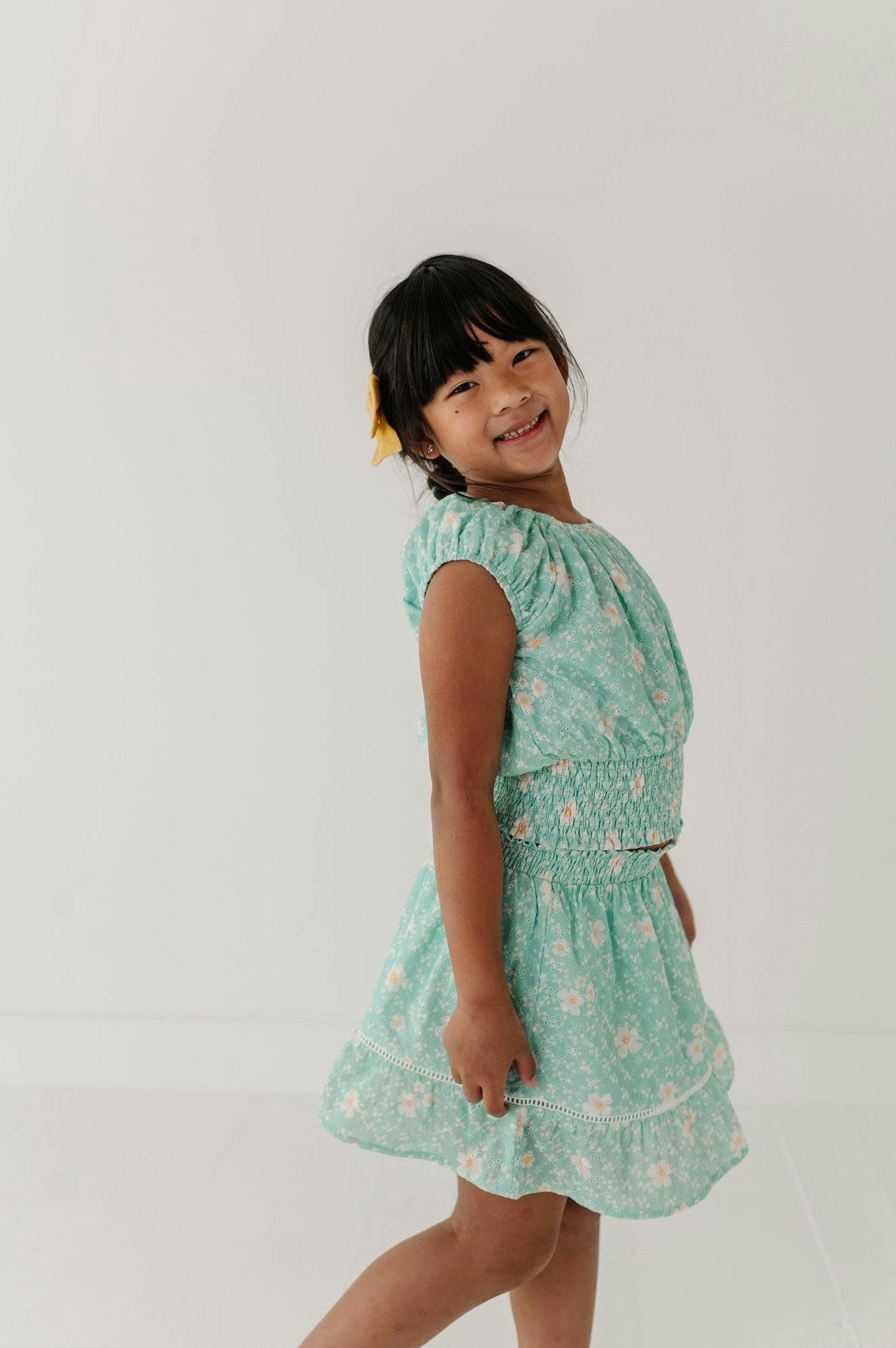 Smocked Eyelet Skirt