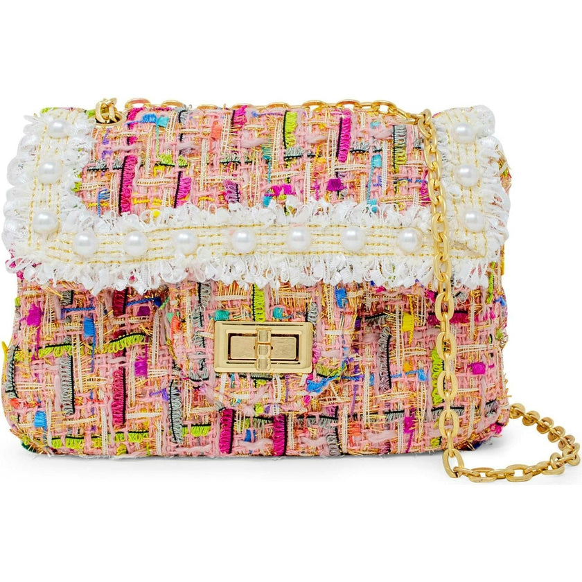 Classic Tweed Pearl Handbag