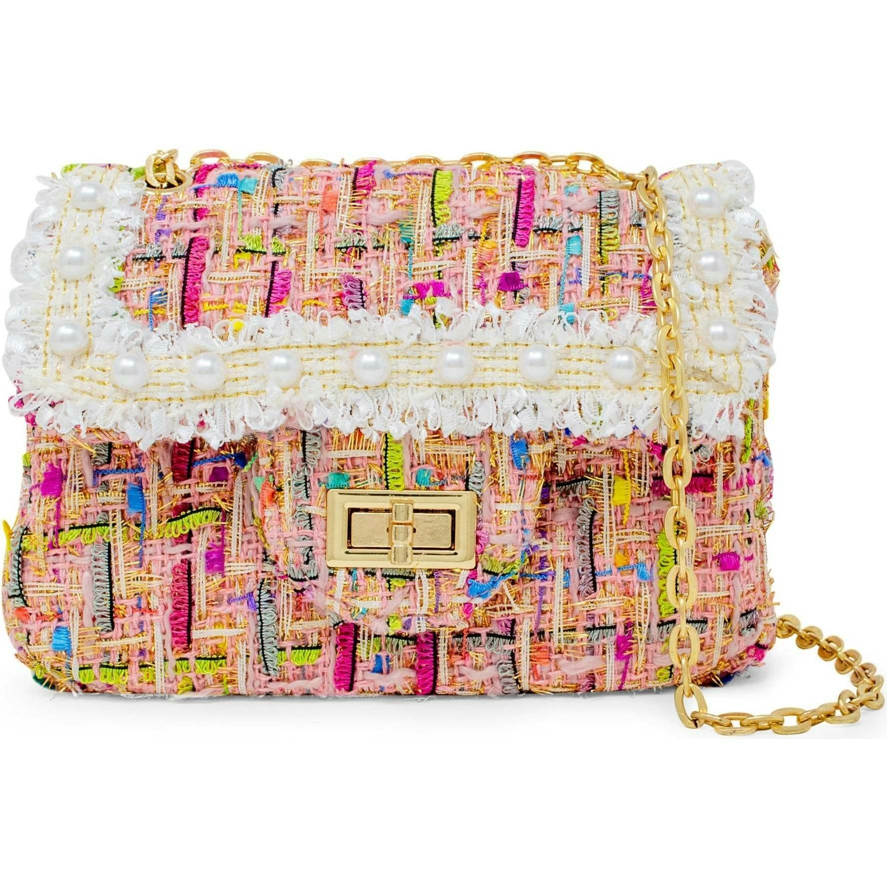 Classic Tweed Pearl Handbag