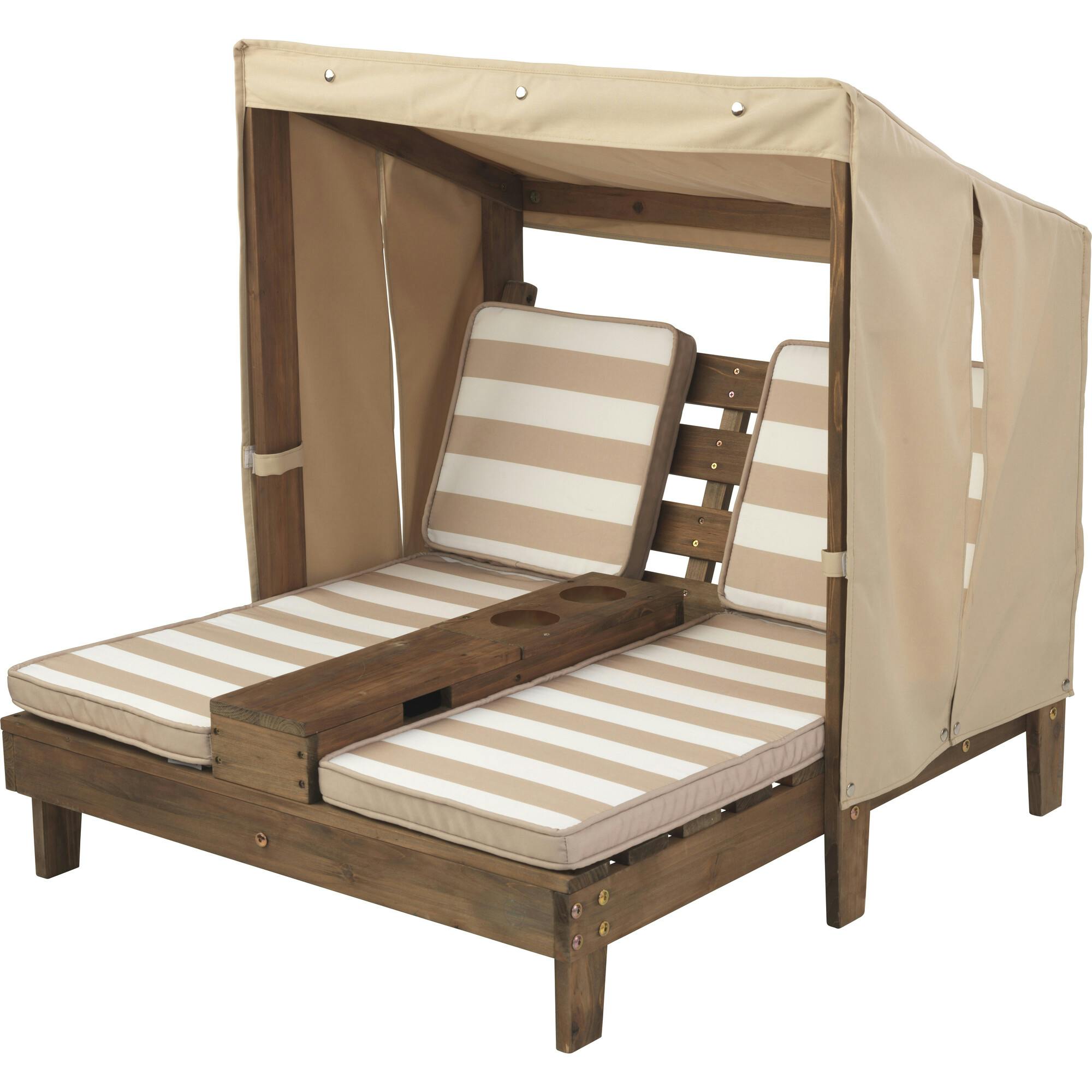 Double Chaise Lounge With Cupholder