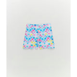Girls Hi-Shine Booty Shorts in Watercolor Mermaid