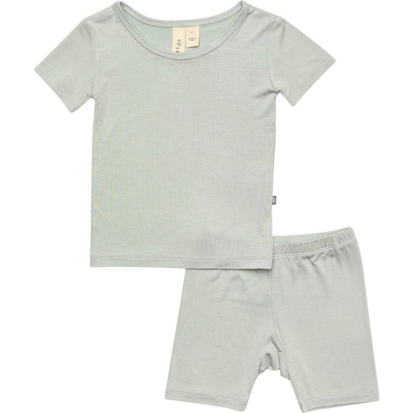 Short Sleeve Toddler Pajama Set, Slate