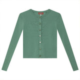Cropped Knit Cardigan