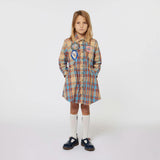 KENZO KIDS Paris Travels Checked Shirt Dress