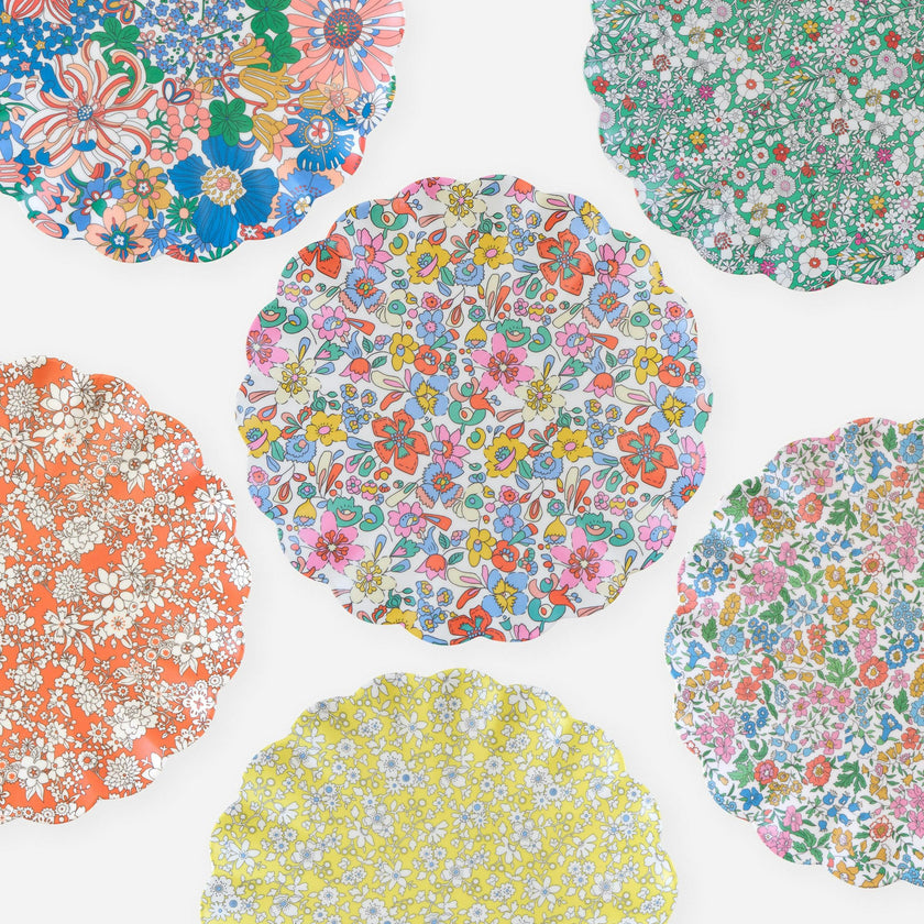 Meri Meri x Liberty Garden Party Reusable Large Plates