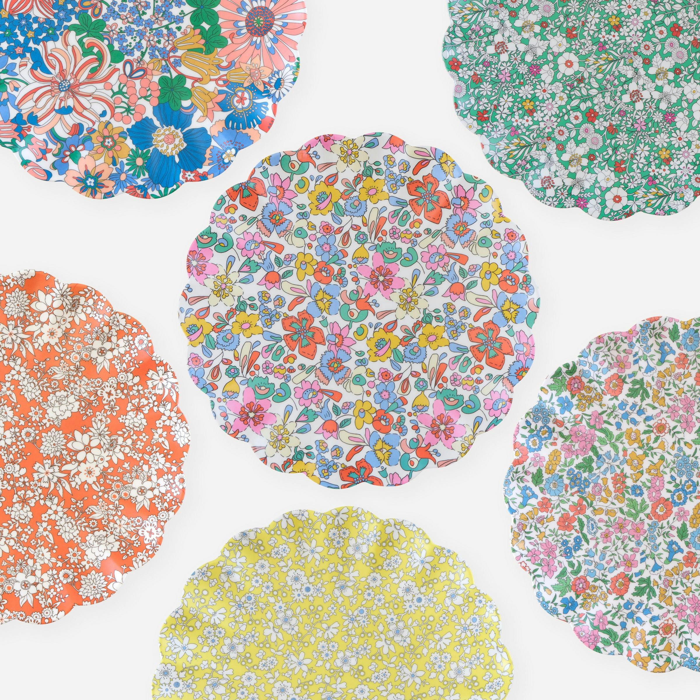 Meri Meri x Liberty Garden Party Reusable Large Plates
