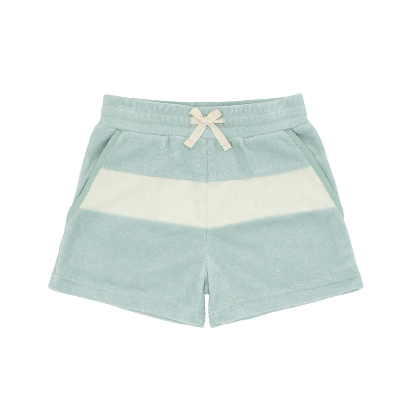 boys sage colorblock french terry short