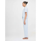 The Marina Pajama Set - Blue Petal Stripe