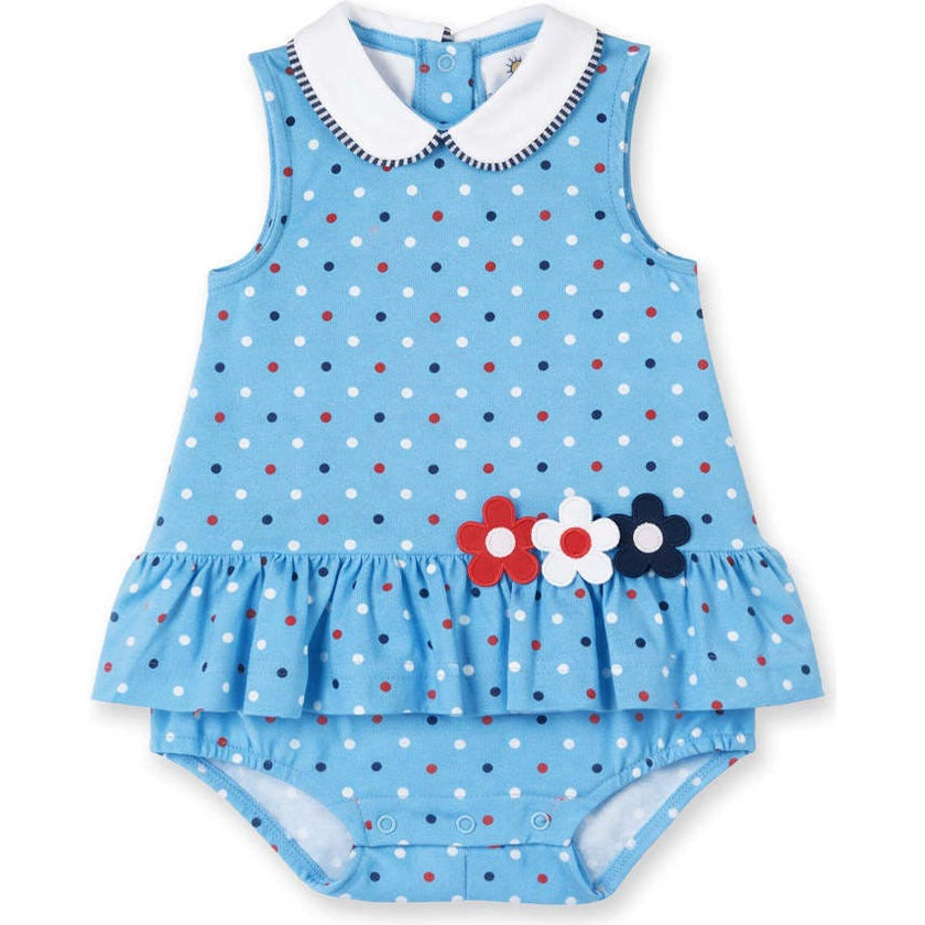 Printed Knit Romper With Flowers