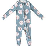 Ultra Soft Long Sleeve Zip-Up Footie Pajama, Prints