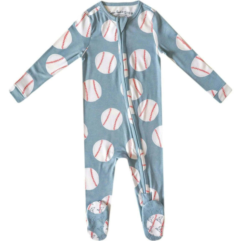 Ultra Soft Long Sleeve Zip-Up Footie Pajama, Prints