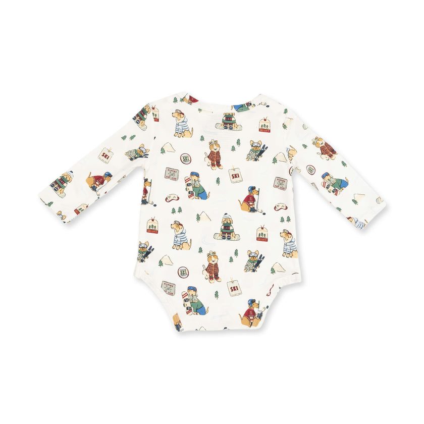 Winter Sports Dogs Green - Long Sleeve Bodysuit