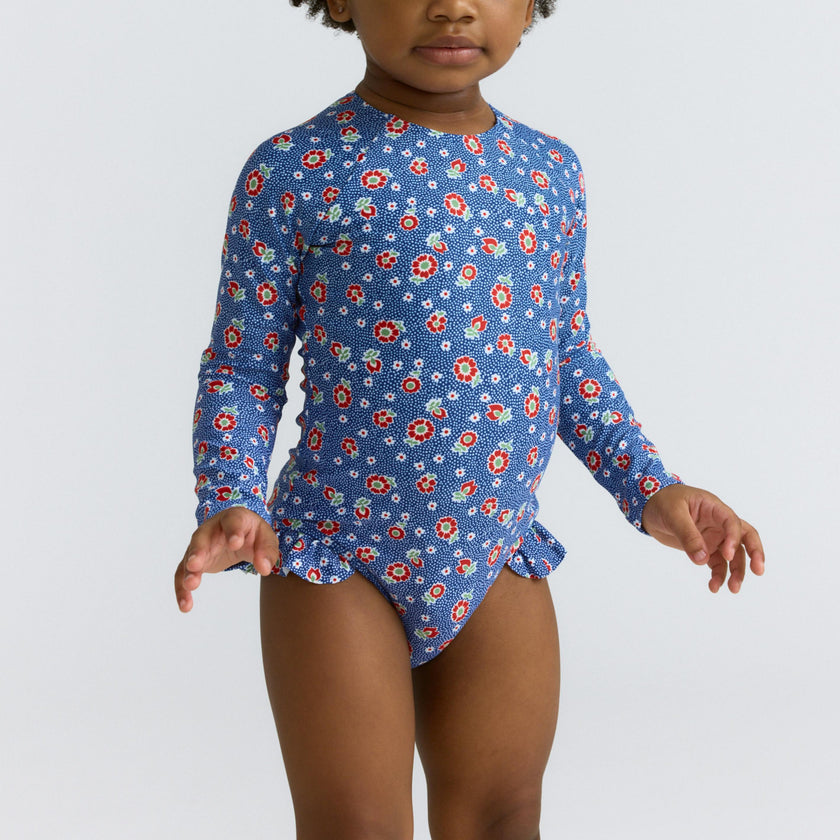 girls chatham floral rashguard one piece