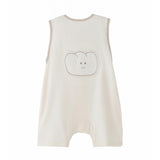 Cream Bear Pocket Romper