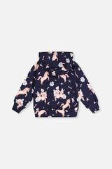 Printed Hoodie Purple Unicorn Print