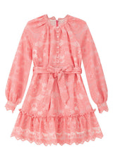 Kaia Lace Embroidered Mini Dress