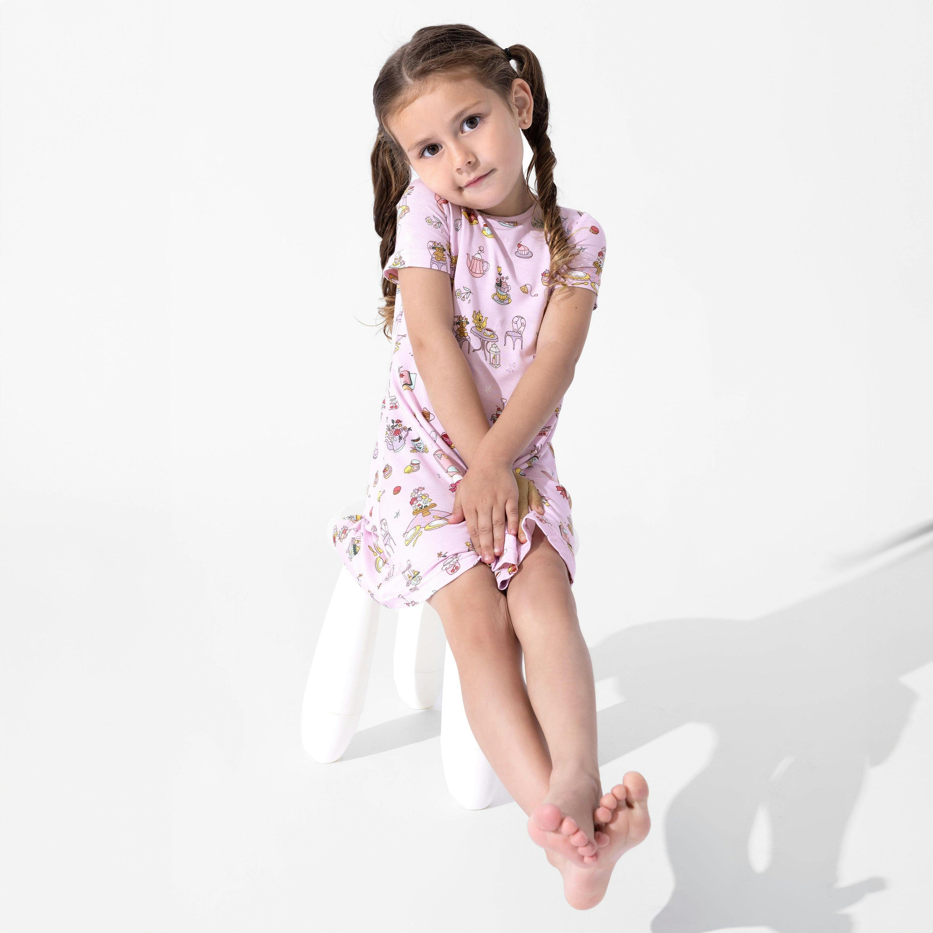 Tea Party Girls' Short Sleeve Dress