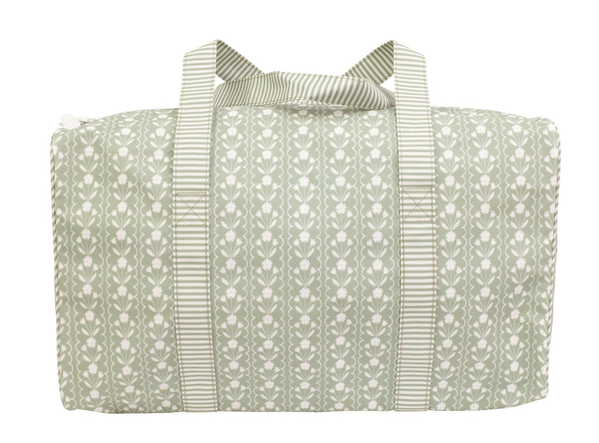 The Duffle Bag in Sage Floral