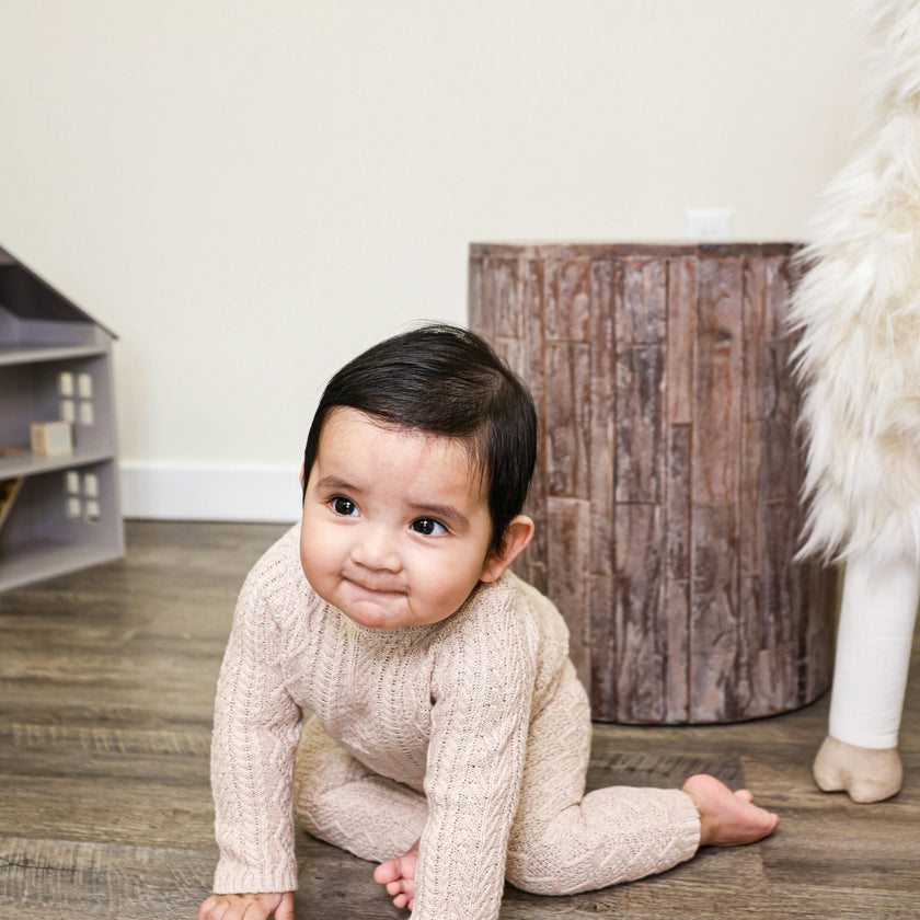 Marled Multi Knit Crew Neck Sweater & Pant 2-Piece Set