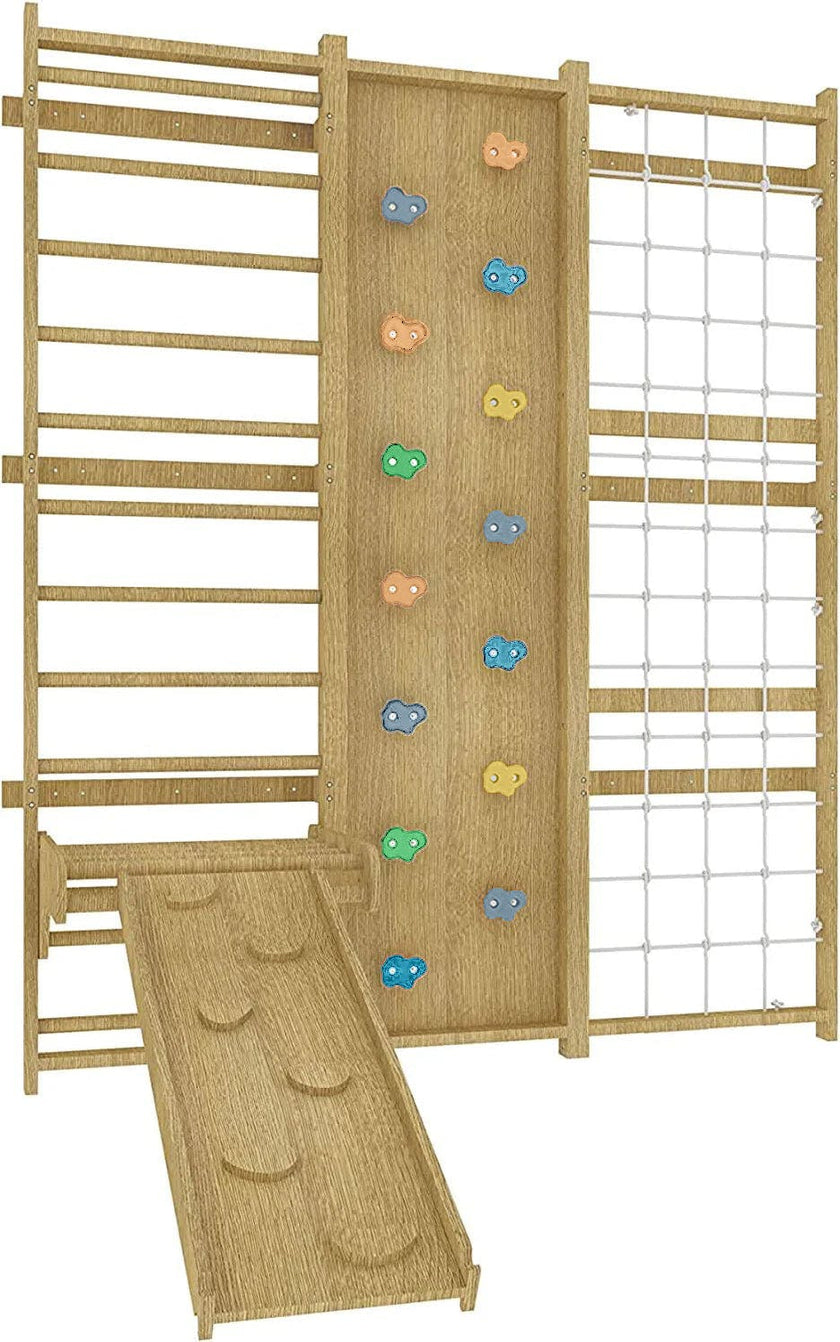 Walnut | Swedish Ladder Jungle Gym - Wall Mounted