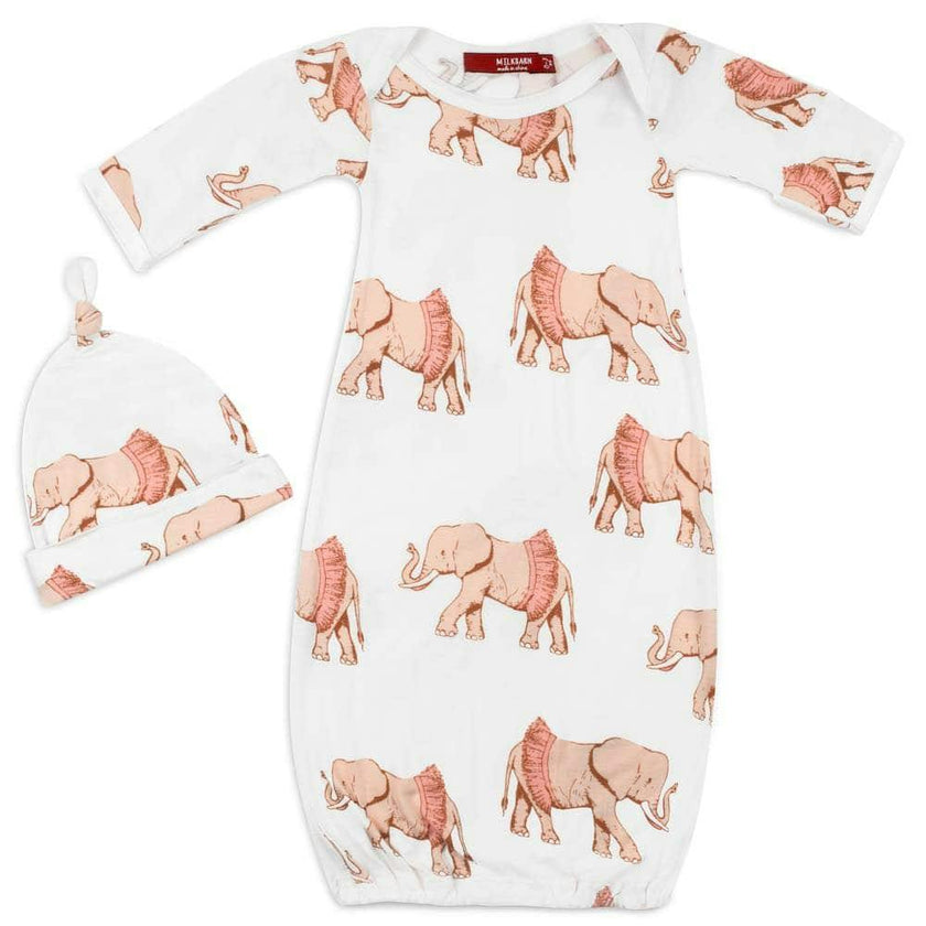 Tutu Bamboo Newborn Gown & Hat Set