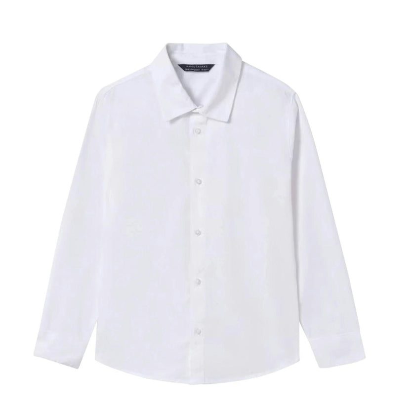Boys White Long Sleeve Shirt
