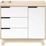 Hudson 3-Drawer Compact Changer Dresser with Removable Changing Tray (40") in Washed Natural / White